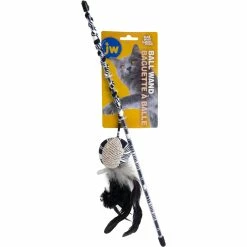 Brand new โ๏ธ Petmate JW Cataction Feather Ball Cat Wand Toy โญ