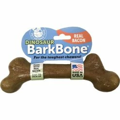Wholesale 👍 Petmate Pet Qwerks Bacon Dinosaur Bark Bone Nylon 🐶 Dog Chew Toy ✔️