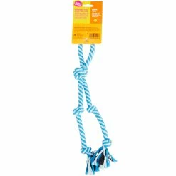 Deals 🌟 Leaps & Bounds Blue & Multicolor Rope 🐕 Dog Toy With Handle 🎁