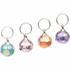 Hot Sale ⭐ Bond & Co. Petco Patterned Cat Collar Accessory Bells, Assorted Colors 2 Pk. 🥰