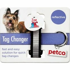 Budget 🎉 Petco Reflective Easy Tag Change 🦮 Dog ID Tag Fastener, 2 In. 🎉