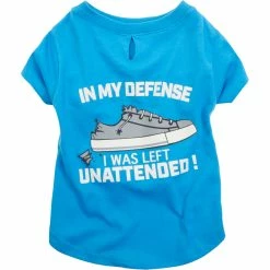 Promo 🔔 Bond & Co. Blue In My Defense I Was Left Unsupervised 🐕 Dog Tee ⌛