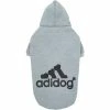Promo 🧨 Fresh Pawz Adidog Gray Logo Pet Hoodie 😍