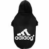 Wholesale 🔥 Fresh Pawz Adidog Black Logo Pet Hoodie 🥰